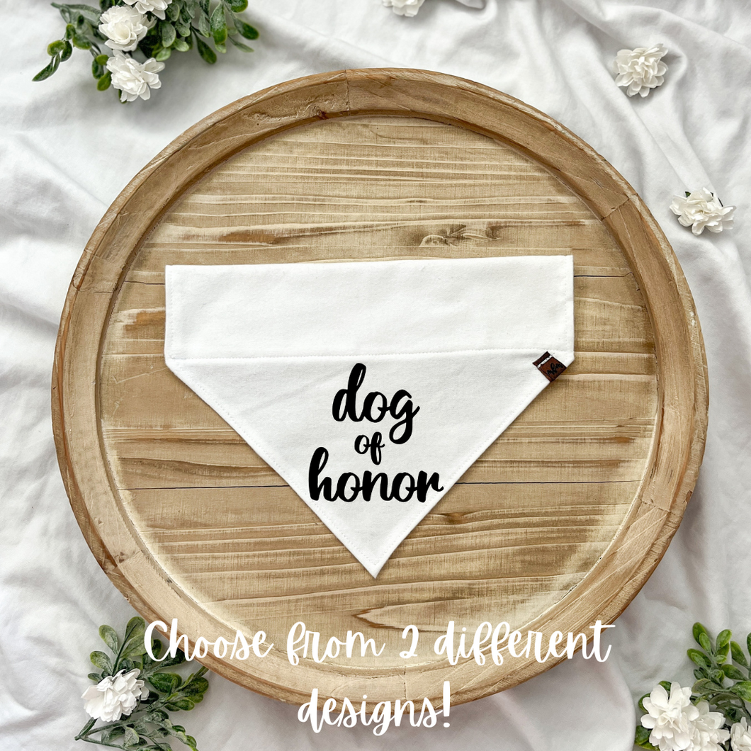 Wedding Dog Bandana-Over the Collar