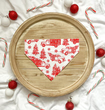 Load image into Gallery viewer, White Christmas Bandana-Over Collar

