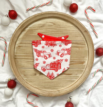 Load image into Gallery viewer, White Christmas Bandana-Snap On
